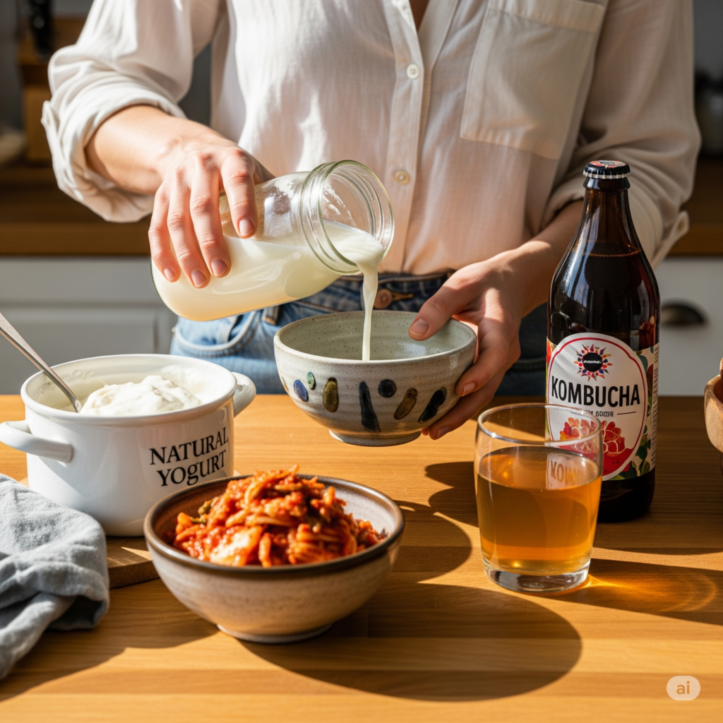 alimentos-probioticos-melhorar-digestao-1024x1024 Má Digestão? Como Melhorar a Digestão e Restaurar sua Flora Intestinal